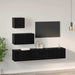 Dulap pentru TV pe Perete 4 pcs Stejar negru 80 x 30 x 30.5 cm - WALTI WALTI
