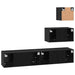 Dulap pentru TV pe Perete 4 pcs Stejar negru 80 x 30 x 30.5 cm - WALTI WALTI