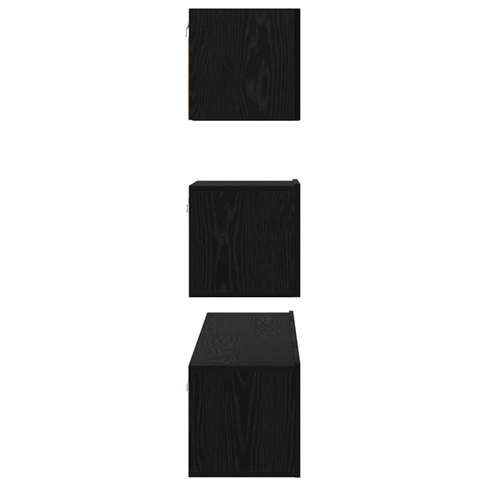 Dulap pentru TV pe Perete 4 pcs Stejar negru 80 x 30 x 30.5 cm - WALTI WALTI