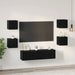 Set comodă TV Pe perete 6 pcs Stejar Negru Lemn compozit - WALTI WALTI