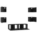 Set comodă TV Pe perete 6 pcs Stejar Negru Lemn compozit - WALTI WALTI