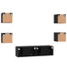 Set comodă TV Pe perete 6 pcs Stejar Negru Lemn compozit - WALTI WALTI