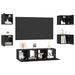 Set comodă TV Pe perete 6 pcs Stejar Negru Lemn compozit - WALTI WALTI