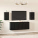 Set comodă TV Pe perete 7 pcs Stejar Negru 30,5 x 30 x 60 cm - WALTI WALTI