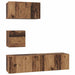 Set comodă TV 4 pcs Lemn vechi 60 x 30 x 30 cm Lemn compozit - WALTI WALTI