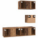 Set comodă TV 4 pcs Lemn vechi 60 x 30 x 30 cm Lemn compozit - WALTI WALTI