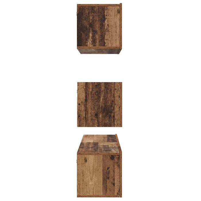 Set comodă TV 4 pcs Lemn vechi 60 x 30 x 30 cm Lemn compozit - WALTI WALTI