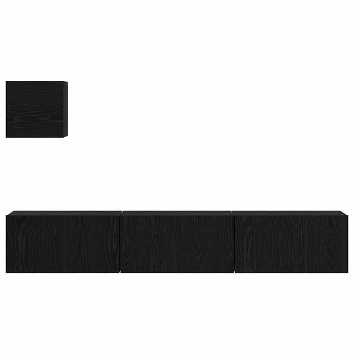Set comodă TV 4 pcs Stejar negru 60 x 30 x 30 cm Lemn compozit - WALTI WALTI
