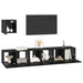 Set comodă TV 4 pcs Stejar negru 60 x 30 x 30 cm Lemn compozit - WALTI WALTI