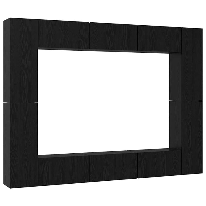 Set comodă TV 10 pcs Stejar negru Mediu 30.5 x 30 x 90 cm - WALTI WALTI