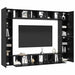 Set comodă TV 10 pcs Stejar negru Mediu 30.5 x 30 x 90 cm - WALTI WALTI
