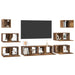Set comodă TV Pe perete 8 pcs Lemn Vechi Lemn compozit - WALTI WALTI