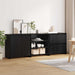 Bufet 3 pcs Stejar Negru 70 x 41 x 75 cm Lemn compozit - WALTI WALTI