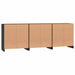 Bufet 3 pcs Stejar Negru 70 x 41 x 75 cm Lemn compozit - WALTI WALTI