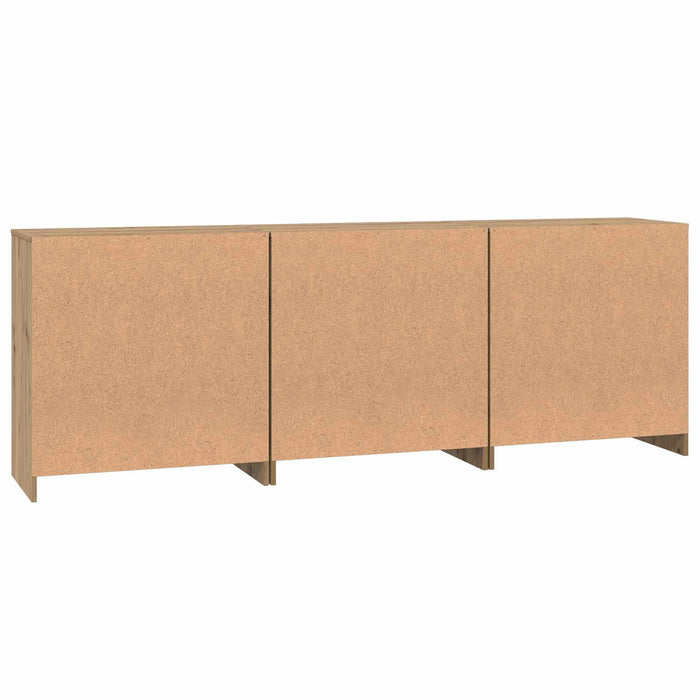 Bufet 3 pcs Stejar Artizanal 70 x 41 x 75 cm Lemn compozit - WALTI WALTI