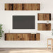 Set comodă TV Pe perete 6 pcs Lemn Vechi Lemn compozit - WALTI WALTI