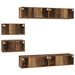 Set comodă TV Pe perete 6 pcs Lemn Vechi Lemn compozit - WALTI WALTI