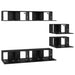 Set comodă TV Pe perete 6 pcs Stejar Negru Lemn compozit - WALTI WALTI