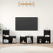 Set comodă TV Pe perete 6 pcs Stejar Negru Lemn compozit - WALTI WALTI