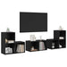 Set comodă TV Pe perete 6 pcs Stejar Negru Lemn compozit - WALTI WALTI