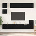Set comodă TV Pe perete 8 pcs Stejar Negru Lemn compozit - WALTI WALTI