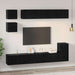 Set comodă TV Pe perete 8 pcs Stejar Negru Lemn compozit - WALTI WALTI