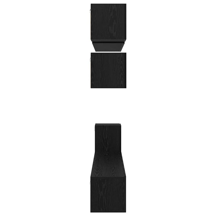 Set comodă TV Pe perete 8 pcs Stejar Negru Lemn compozit - WALTI WALTI