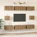 Set comodă TV Pe perete 8 pcs Stejar Artizanal Lemn compozit - WALTI WALTI