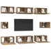 Set comodă TV Pe perete 8 pcs Stejar Artizanal Lemn compozit - WALTI WALTI
