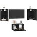 Set comodă TV cu raft 3 pcs Stejar negru 60 x 30 x 30.5 cm - WALTI WALTI