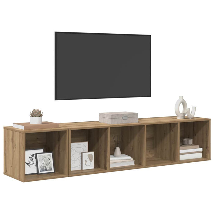 Set dulap TV 2 pcs stejar artizanal 37 x 37 x 142.5 cm - WALTI WALTI