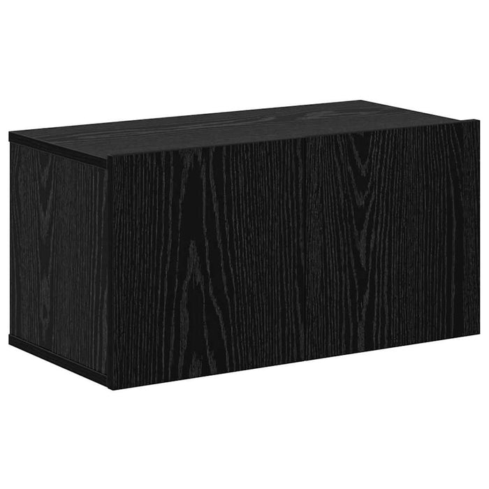 Dulap pentru TV pe Perete cu raft Altele cu depozitare cu ușă 4 pcs Stejar negru - WALTI WALTI