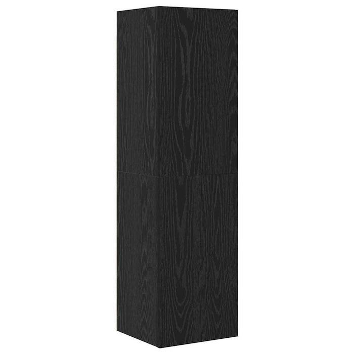 Dulap pentru TV pe Perete cu raft Altele cu depozitare cu ușă 4 pcs Stejar negru - WALTI WALTI