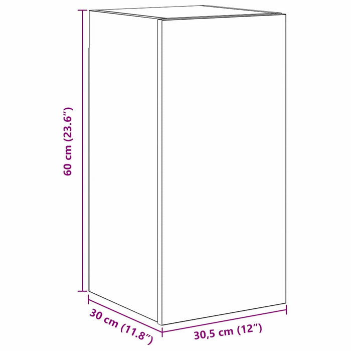 Set comodă TV cu raft Altele cu depozitare cu ușă 7 pcs Stejar negru Lemn compozit - WALTI WALTI