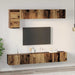 Set comodă TV 5 pcs Lemn vechi Mediu 100 cm x 30 cm x 30 cm - WALTI WALTI