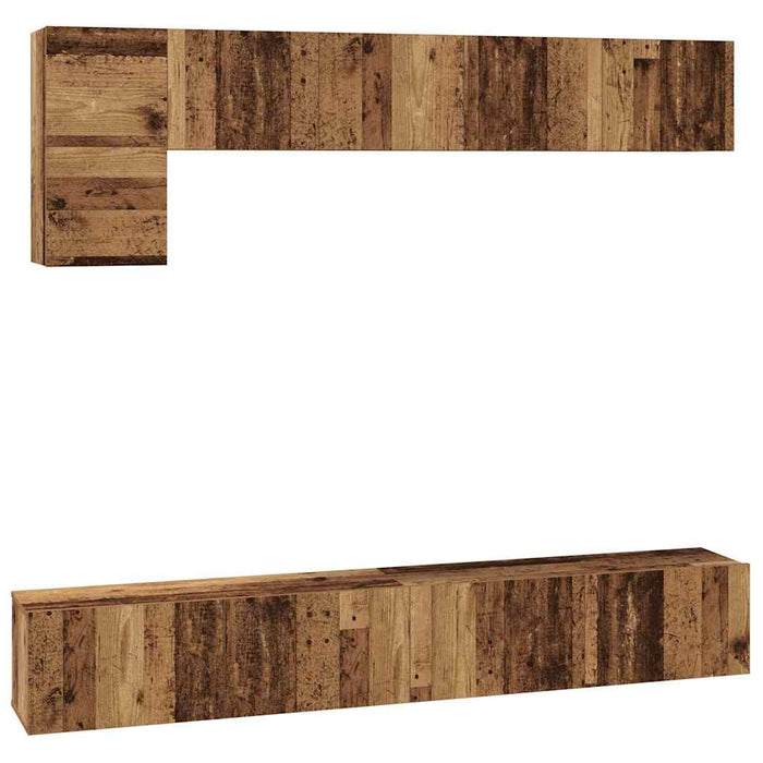 Set comodă TV 5 pcs Lemn vechi Mediu 100 cm x 30 cm x 30 cm - WALTI WALTI