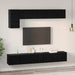 Set comodă TV 5 pcs Stejar negru 100 x 30 x 30 cm Lemn compozit - WALTI WALTI