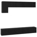 Set comodă TV 5 pcs Stejar negru 100 x 30 x 30 cm Lemn compozit - WALTI WALTI