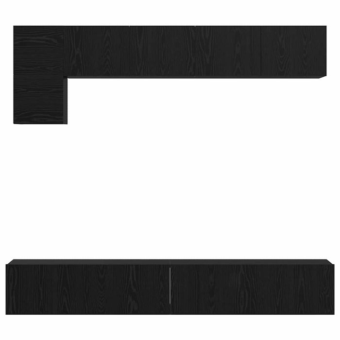 Set comodă TV 5 pcs Stejar negru 100 x 30 x 30 cm Lemn compozit - WALTI WALTI