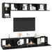 Set comodă TV 5 pcs Stejar negru 100 x 30 x 30 cm Lemn compozit - WALTI WALTI