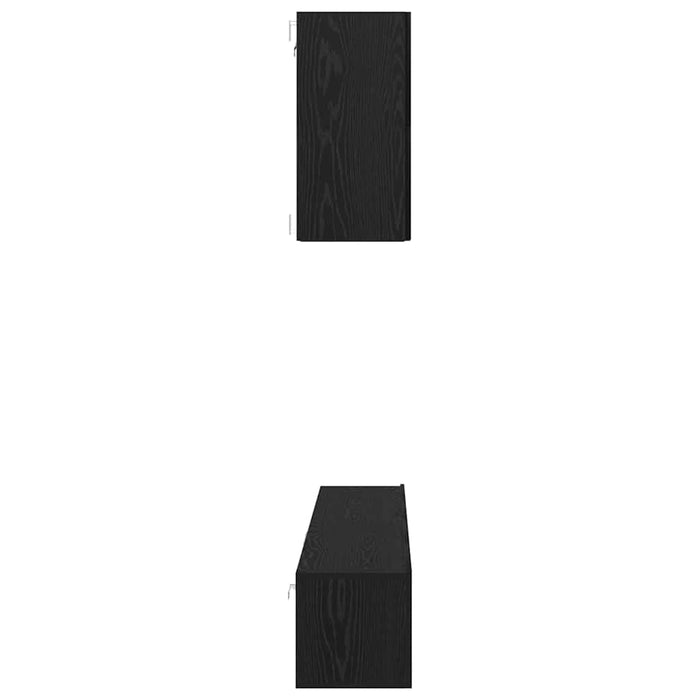 Set comodă TV 5 pcs Stejar negru 100 x 30 x 30 cm Lemn compozit - WALTI WALTI