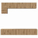 Set comodă TV cu raft Pe perete Altele 5 pcs stejar artizanal Mediu 100 cm - WALTI WALTI