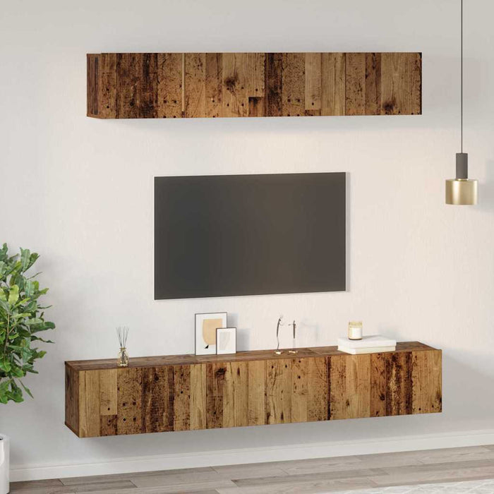 Set comodă TV 5 pcs Lemn vechi Standard Mediu Lemn compozit - WALTI WALTI