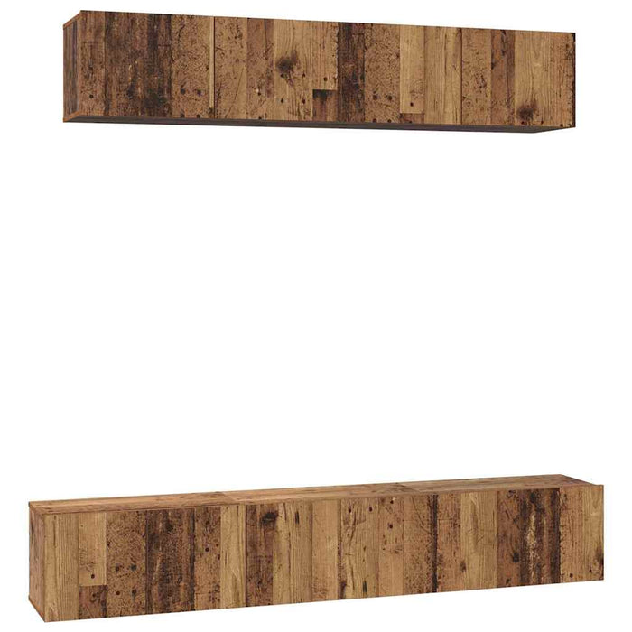 Set comodă TV 5 pcs Lemn vechi Standard Mediu Lemn compozit - WALTI WALTI
