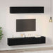Set comodă TV 5 pcs Stejar negru 80 x 30 x 30 cm Lemn compozit - WALTI WALTI