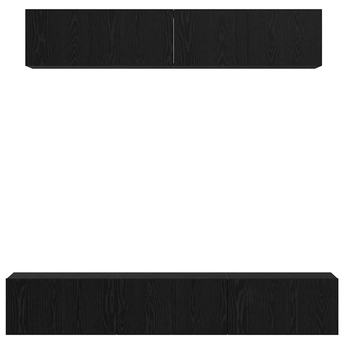 Set comodă TV 5 pcs Stejar negru 80 x 30 x 30 cm Lemn compozit - WALTI WALTI
