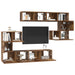 Set comodă TV Pe perete 8 pcs Lemn Vechi Lemn compozit - WALTI WALTI
