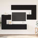 Set comodă TV Pe perete 8 pcs Stejar Negru Lemn compozit - WALTI WALTI