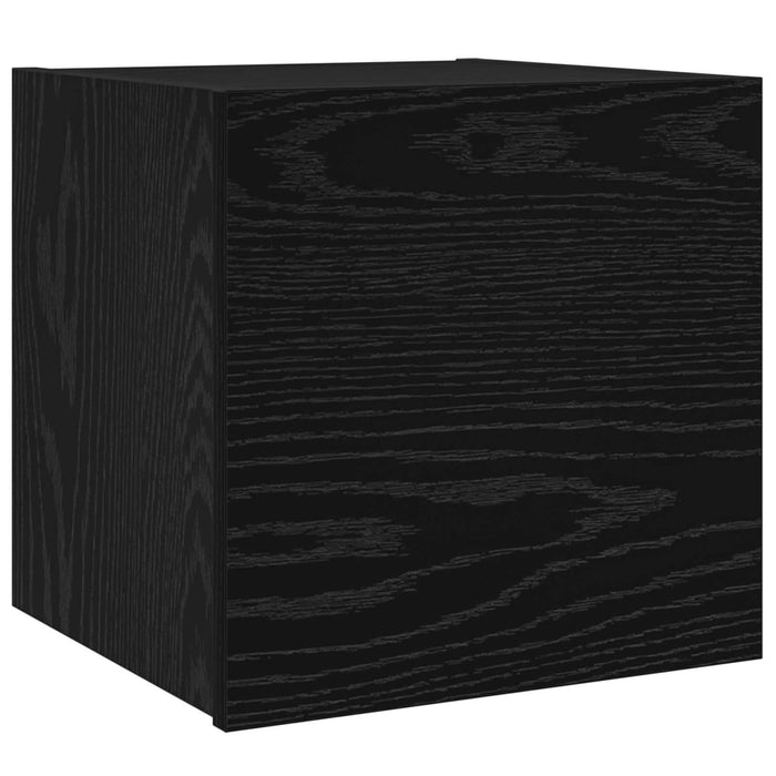 Set comodă TV Pe perete 8 pcs Stejar Negru Lemn compozit - WALTI WALTI