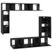 Set comodă TV Pe perete 8 pcs Stejar Negru Lemn compozit - WALTI WALTI